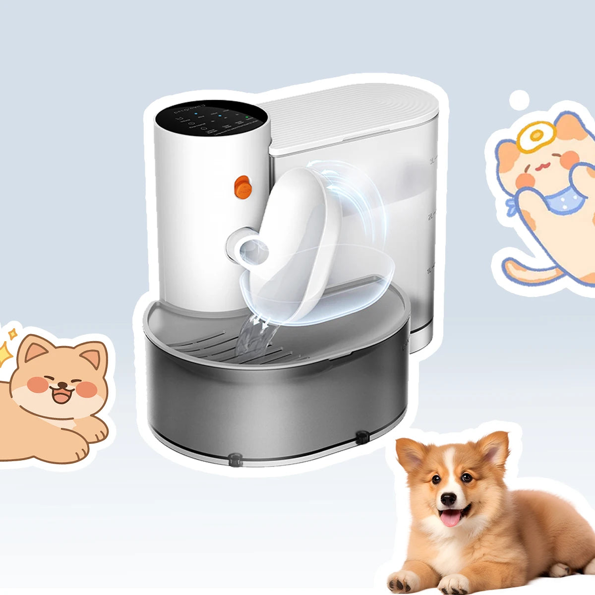Automatic Pet water, food dispenser