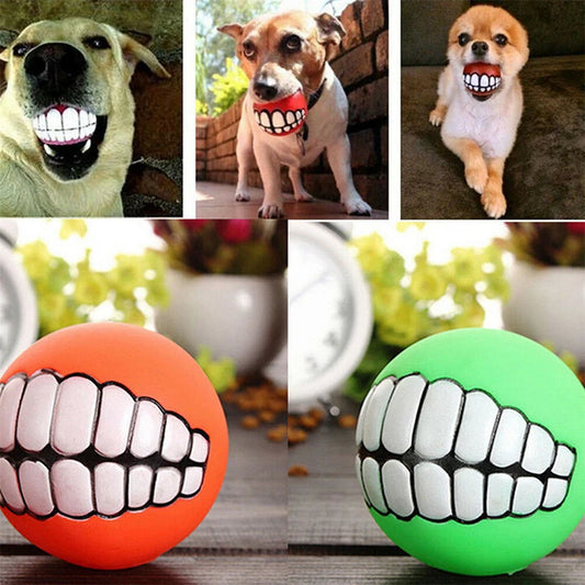 Pet Ball Funny Teeth Trick Toy