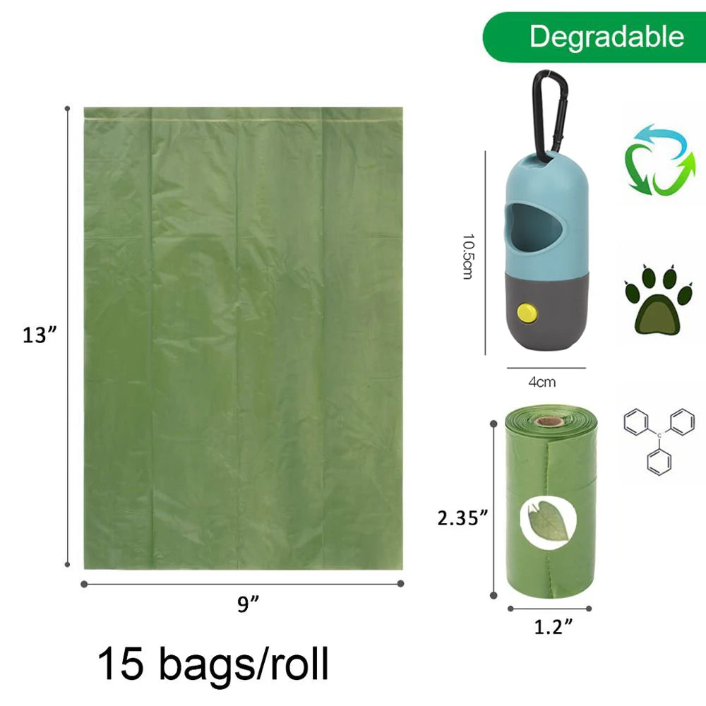 Dog Poop Bags and Dispenser with LED light