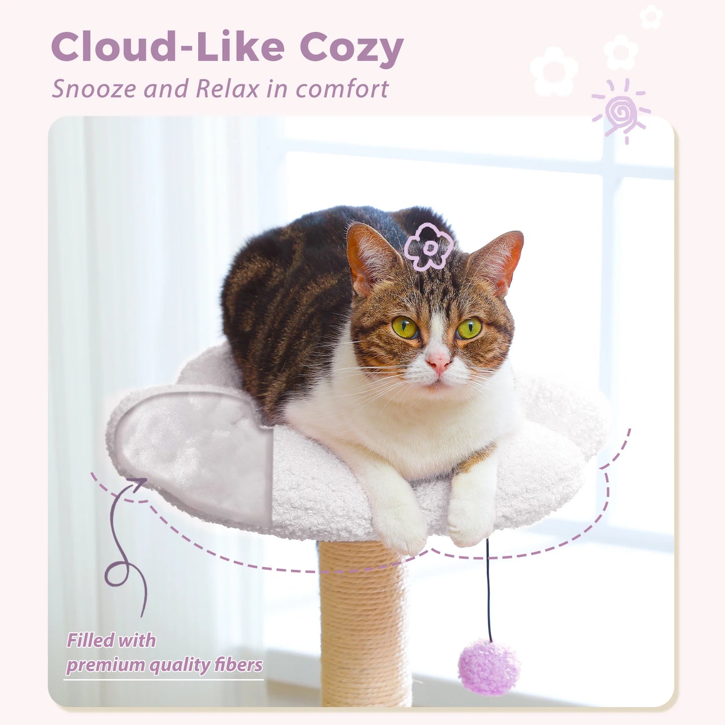 Cat Tower with Sisal Scratching Post