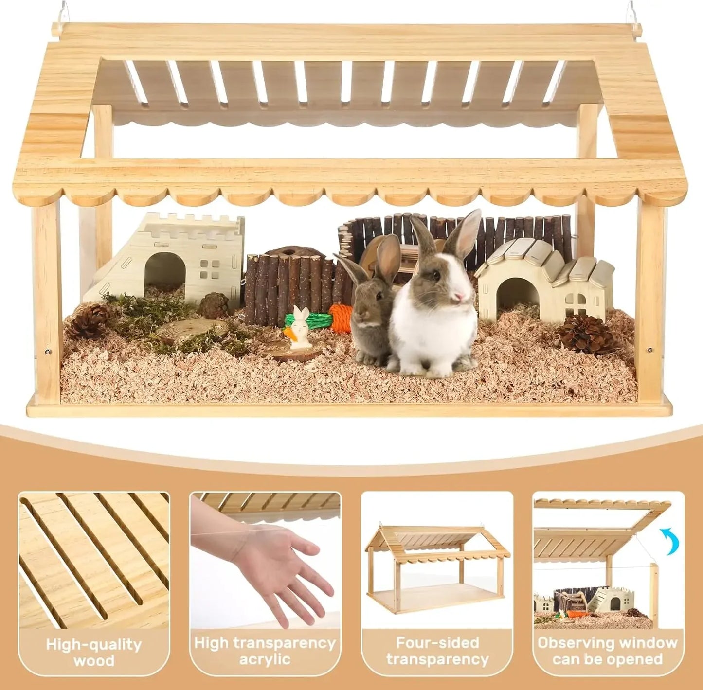 Rabbit Hutch with 2 Large Rooms