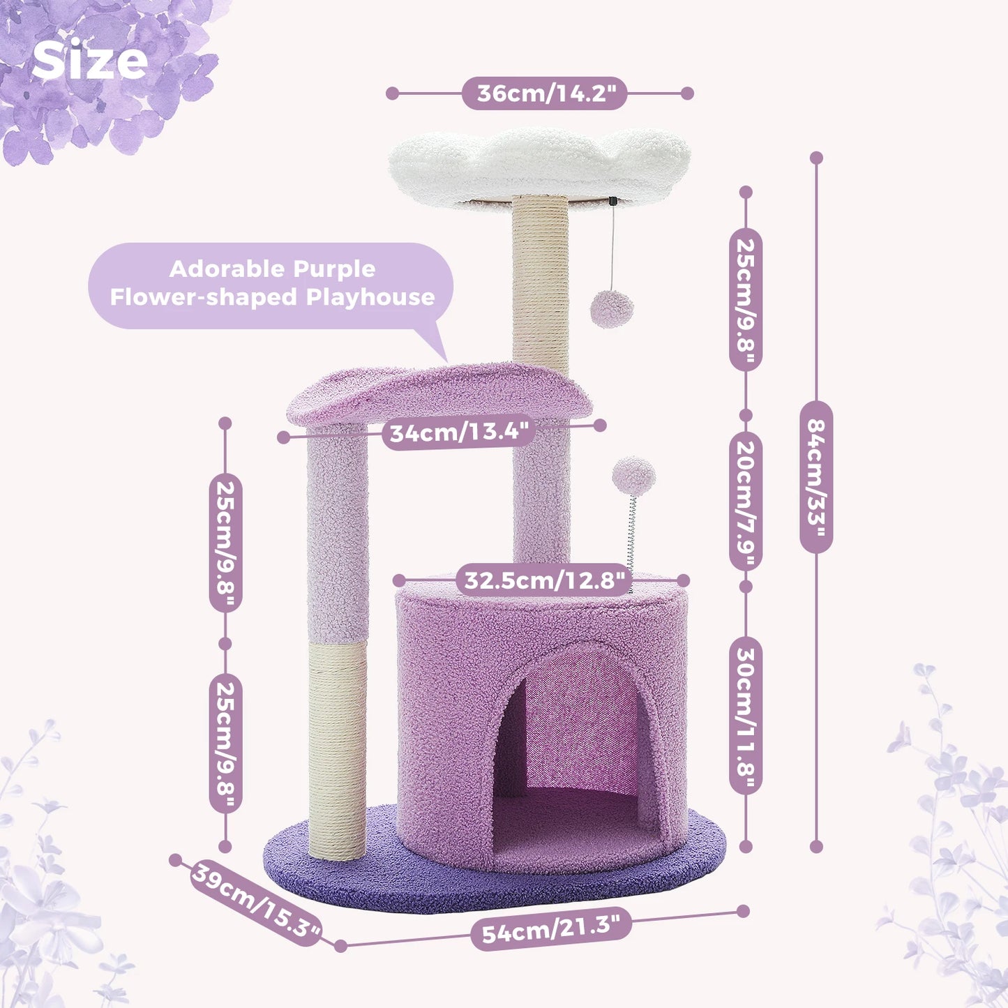 Cat Tower with Sisal Scratching Post