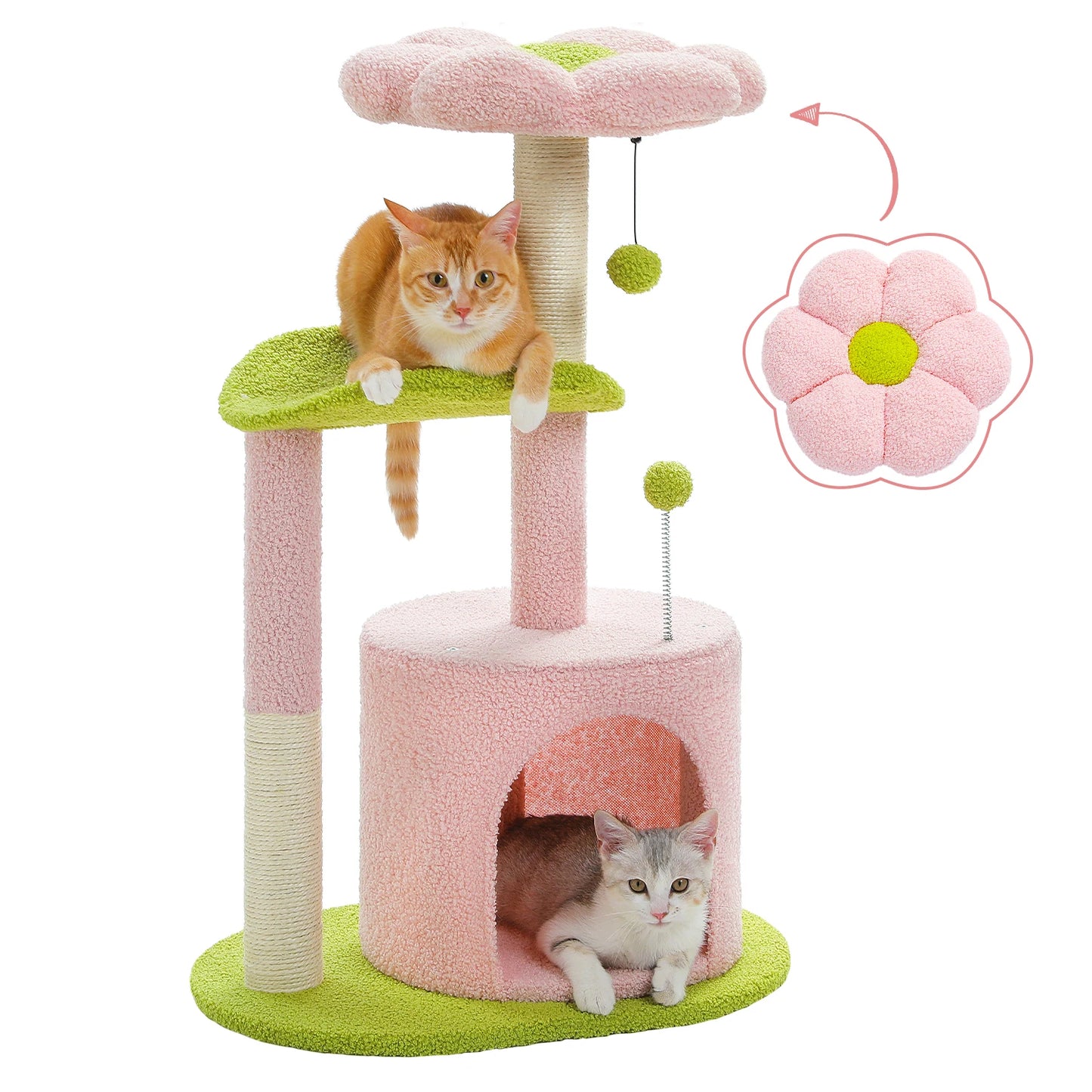 Cat Tower with Sisal Scratching Post