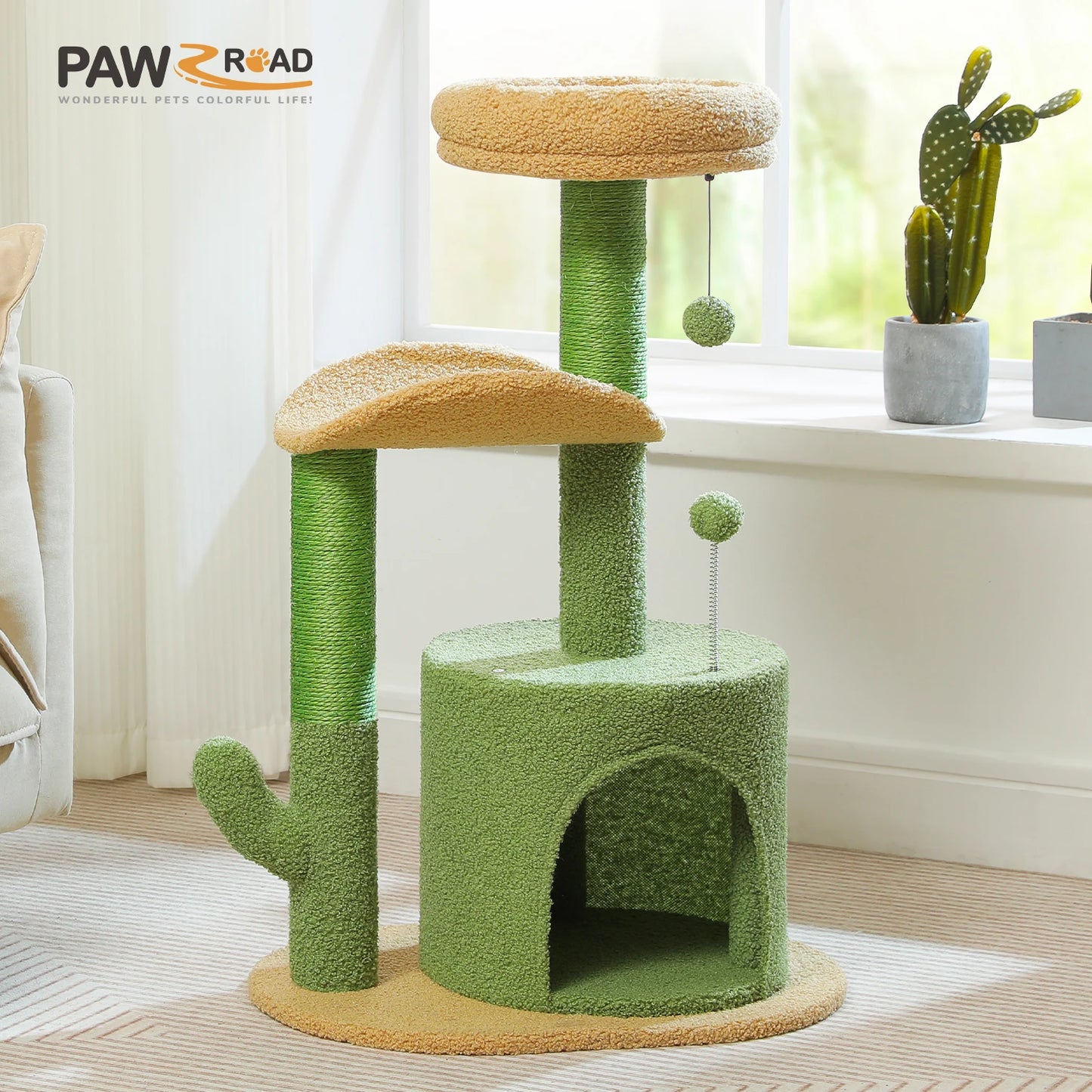 Cat Tower with Sisal Scratching Post