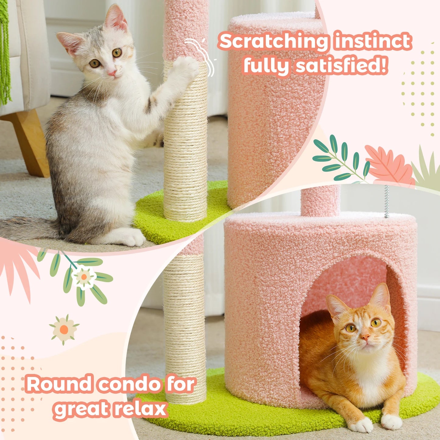 Cat Tower with Sisal Scratching Post