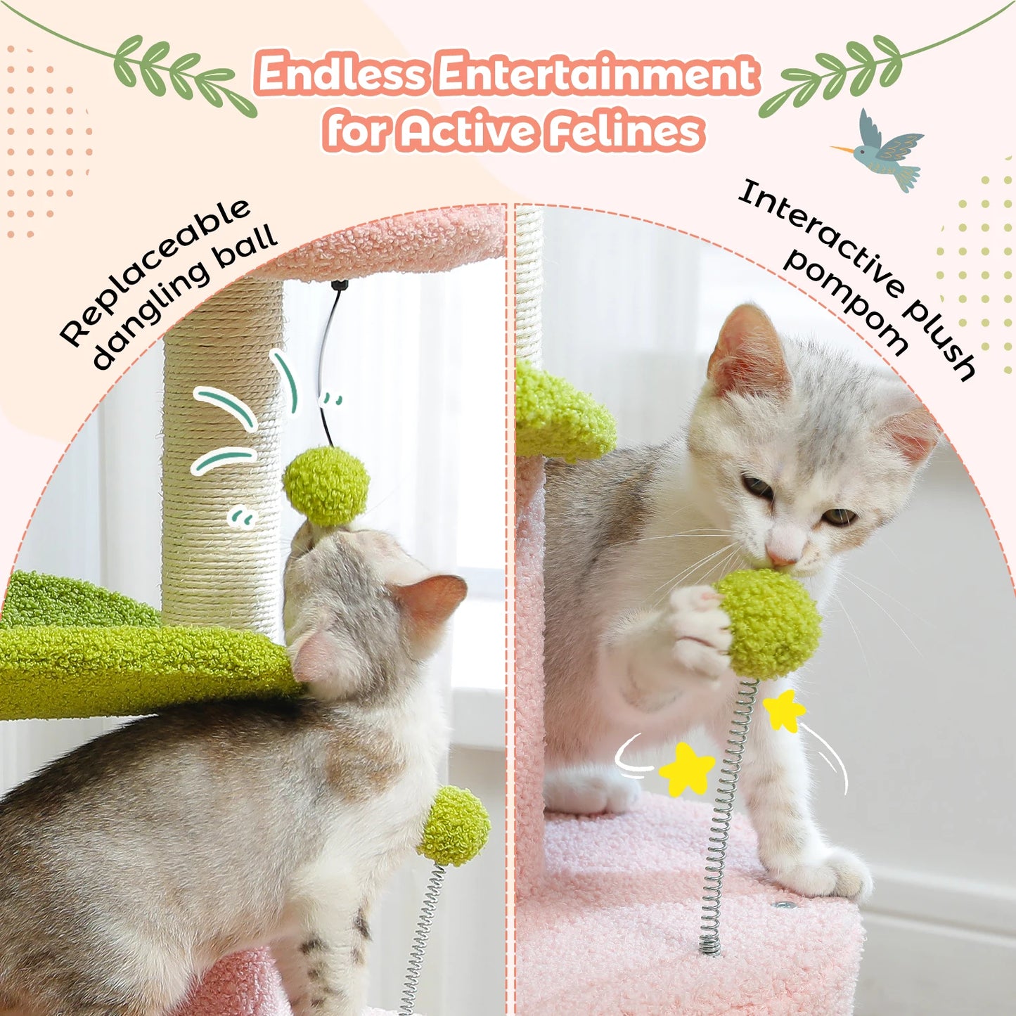 Cat Tower with Sisal Scratching Post