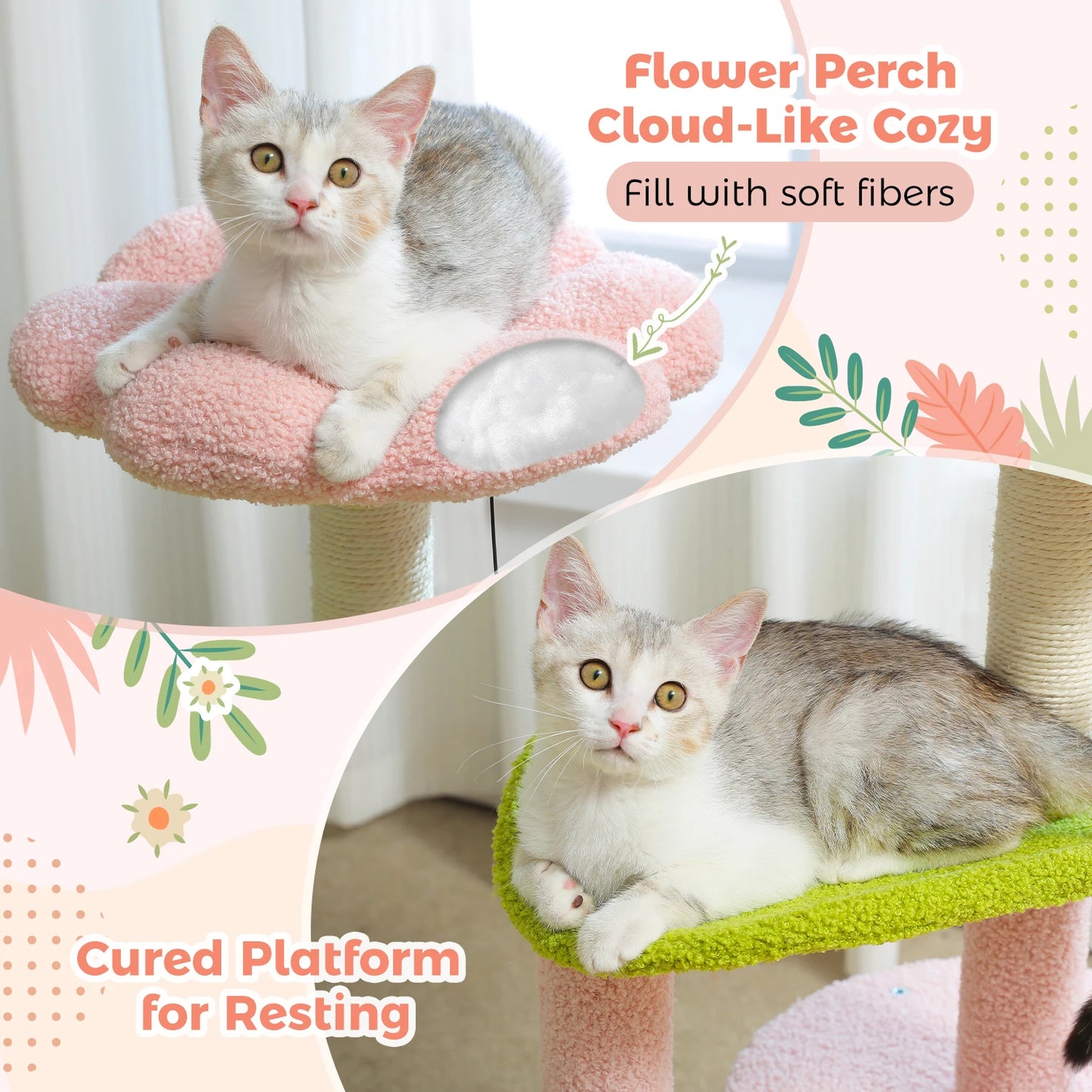 Cat Tower with Sisal Scratching Post