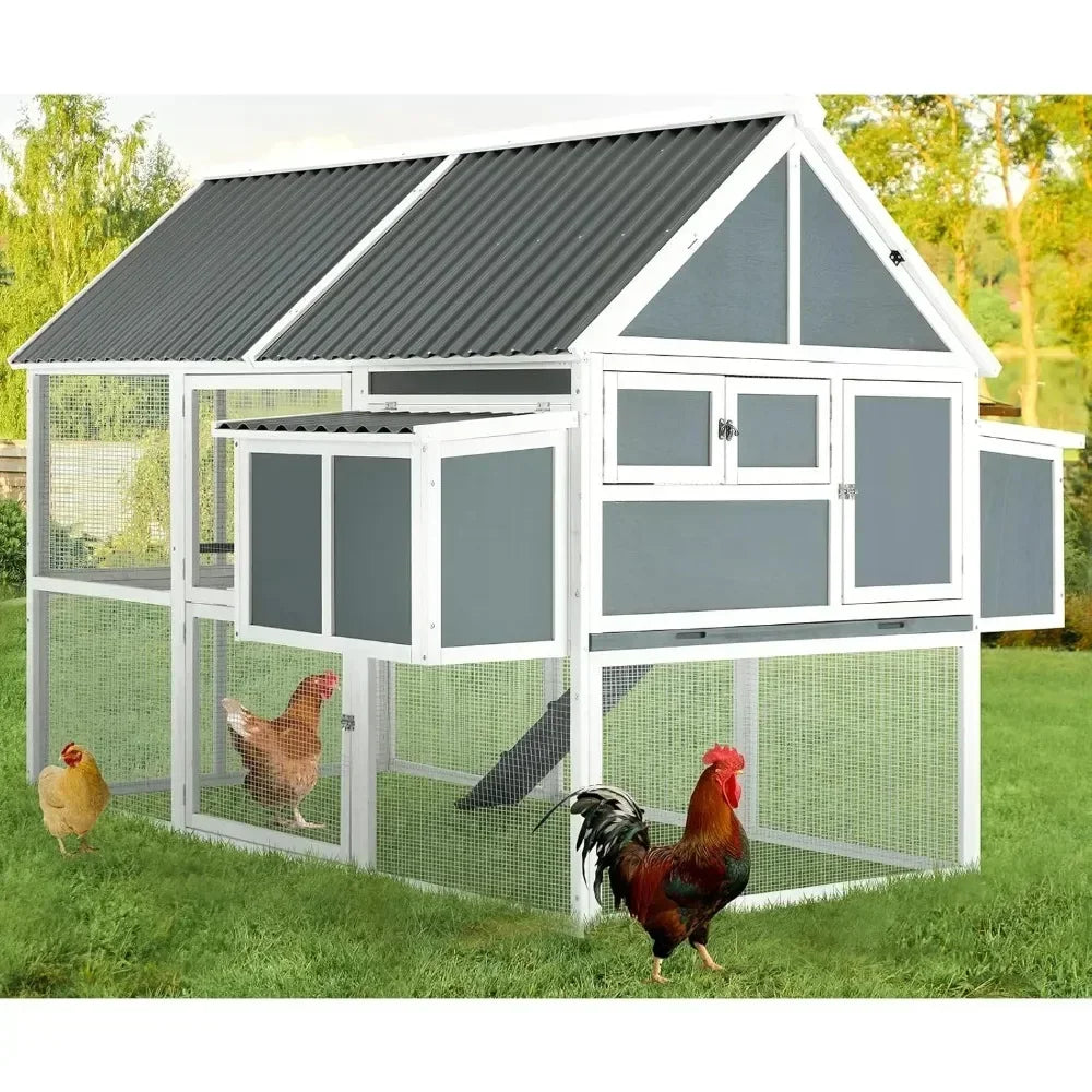 84” Large Walk in Chicken House with Run