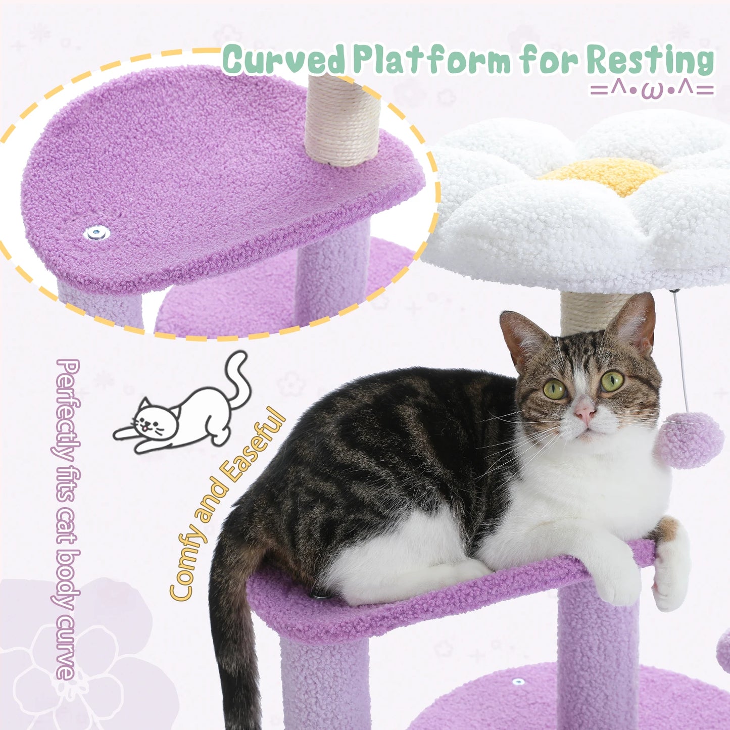 Cat Tower with Sisal Scratching Post