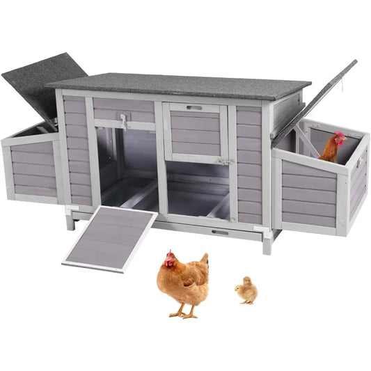 Chicken Coop with removable divider and wheels