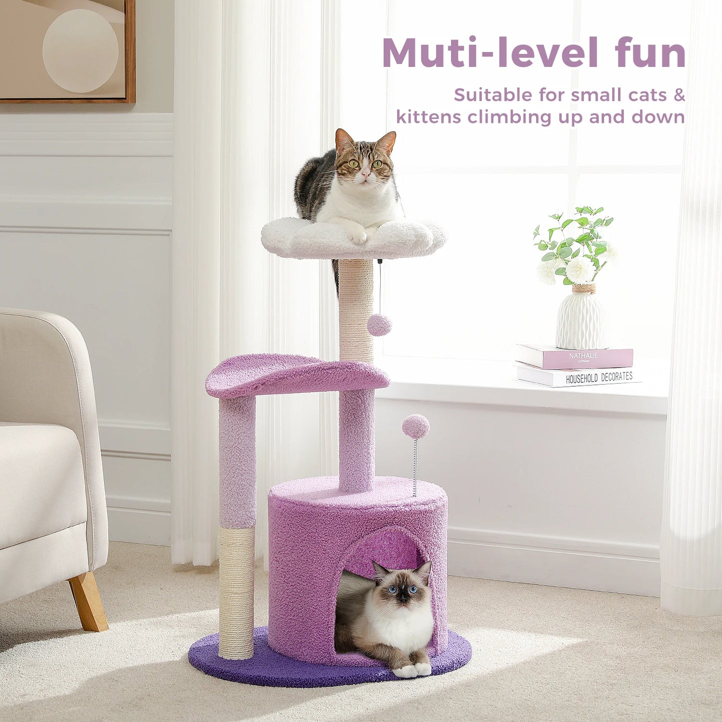 Cat Tower with Sisal Scratching Post